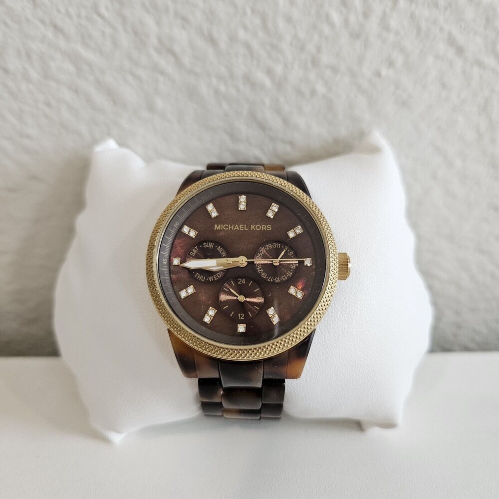 Michael Kors Jet Set Watch Women 37mm Faux Tortoise MK-5038